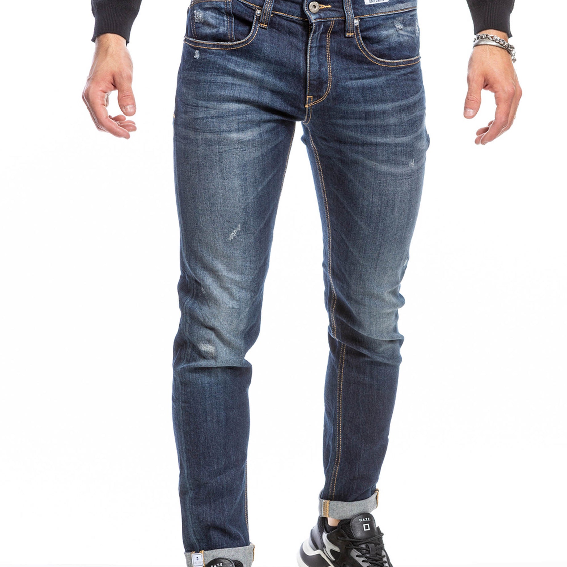 UNIFORM blue slim fit dean jeans